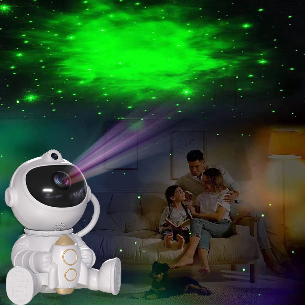 NNEDSZ Astronaut Galaxy Projector Night Light with Remote Control(Rocket)