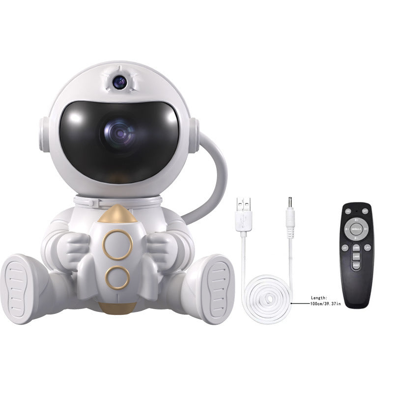 NNEDSZ Astronaut Galaxy Projector Night Light with Remote Control(Rocket)
