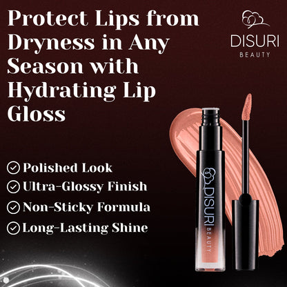 DISURI Beauty Glossy Blast Lip Gloss - Astoria