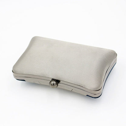 Criss Cross Satin Women Evening Bags Velvet Blue Color Party Small Day Clutch Handbags Pillow Design Holder