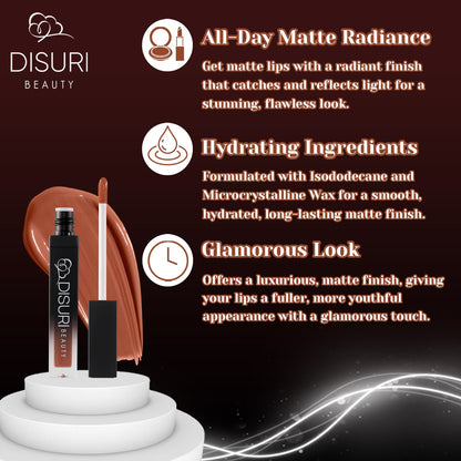 DISURI Beauty Liquid Lipstick - Peanut Butter