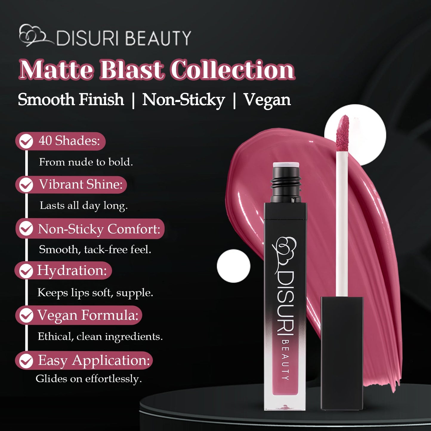 DISURI Beauty Liquid Lipstick - What’s Poppin?