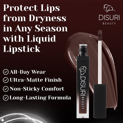 DISURI Beauty Liquid Lipstick - Midnight Mocha