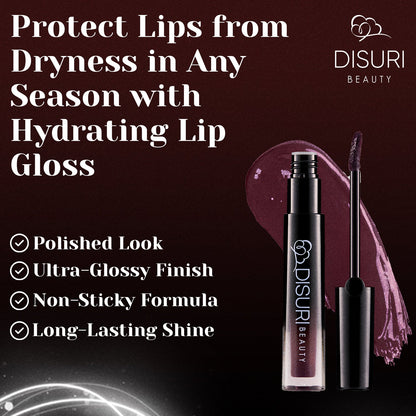 DISURI Beauty Glossy Blast Lip Gloss - Purple Dazzle