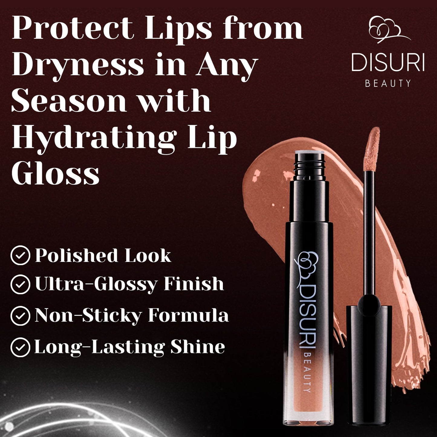 DISURI Beauty Glossy Blast Lip Gloss - Soft Spoken