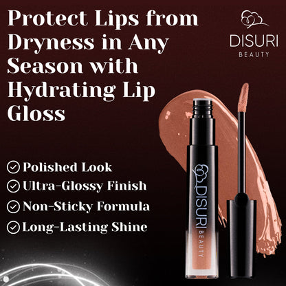 DISURI Beauty Glossy Blast Lip Gloss - Soft Spoken
