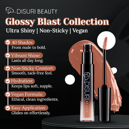 DISURI Beauty Glossy Blast Lip Gloss - Soft Spoken