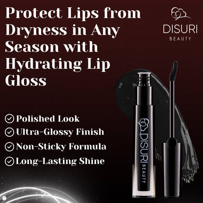 DISURI Beauty Glossy Blast Lip Gloss - Widow's Kiss