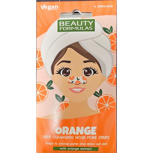 Beauty Formulas BEAUTY FORMULAS_Paski na nos głęboko oczyszczające Pomarańcza 6szt (5012251013840)