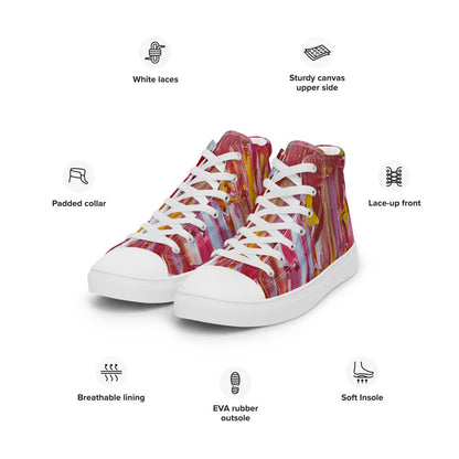 Gianneli Colours Handmade Women’s High Top Canvas Shoes