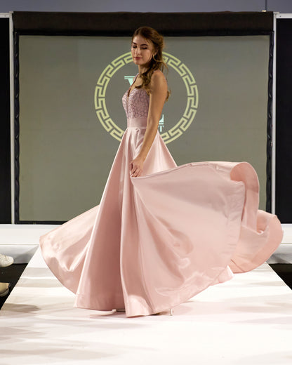 Seren Soft Pink Maxi Dress Evening Dresses