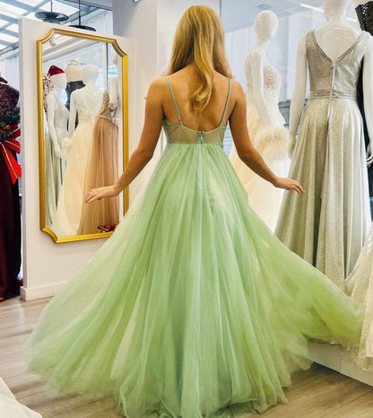 Nefeli Light Mint glitter dress "evening dresses"