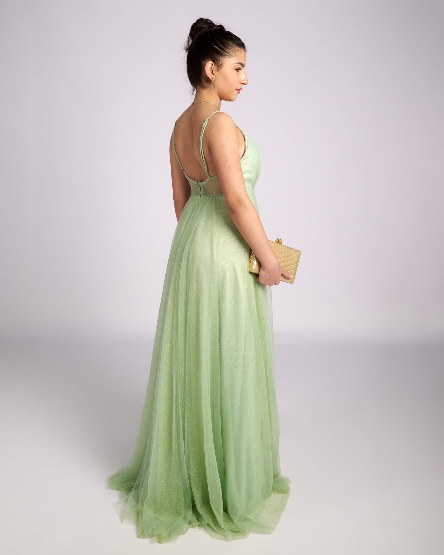 Nefeli Light Mint glitter dress "evening dresses"