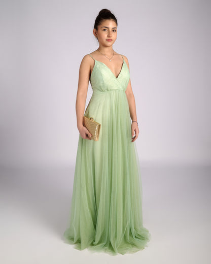 Nefeli Light Mint glitter dress "evening dresses"