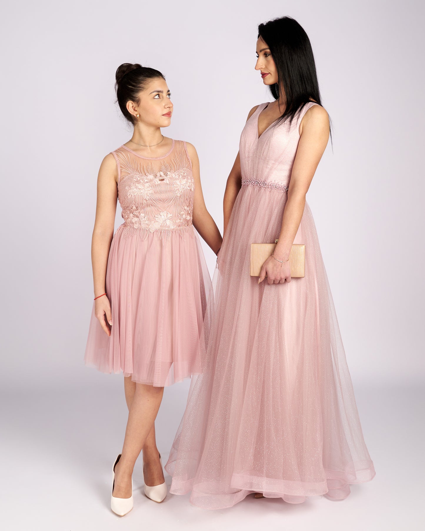 Mia Pink Tulle and Lace knee length Dress " evening dresses "