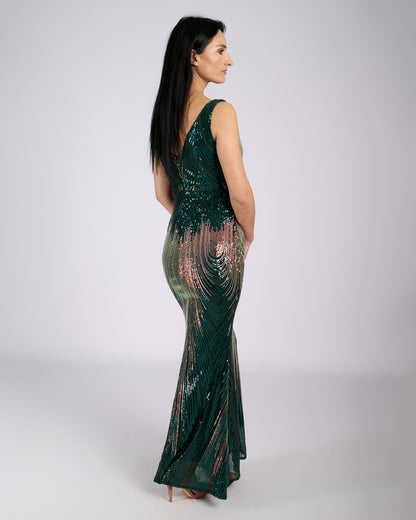 Celine Ombre Sequin Maxi Dress evening dresses