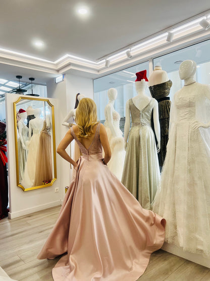 Seren Soft Pink Maxi Dress Evening Dresses