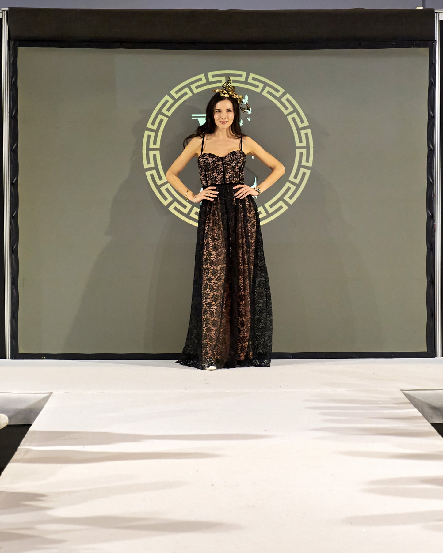 Stefania Black Floral Lace Maxi Dress Evening Dresses Stefania Black Floral Lace Maxi Dress