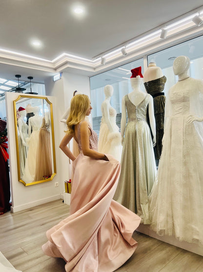 Seren Soft Pink Maxi Dress Evening Dresses