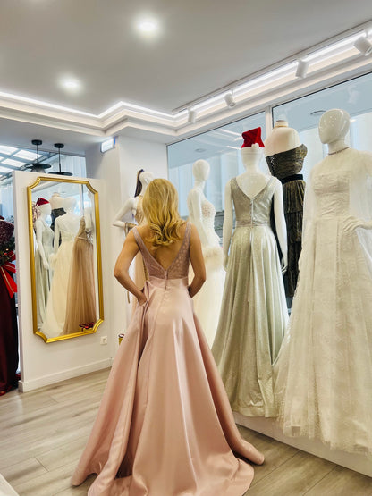 Seren Soft Pink Maxi Dress Evening Dresses