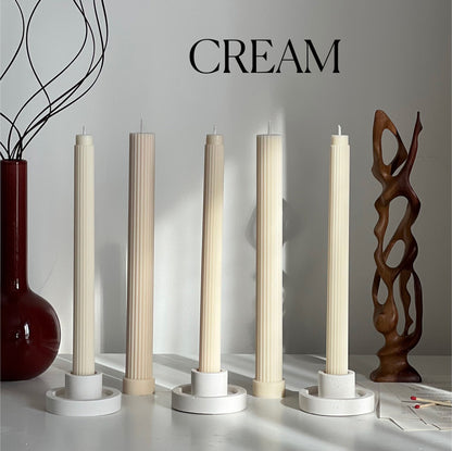 Bulk Ribbed Taper Candles
