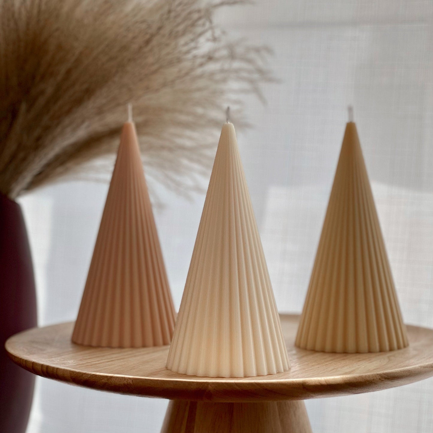 Ribbed Cone Candles
