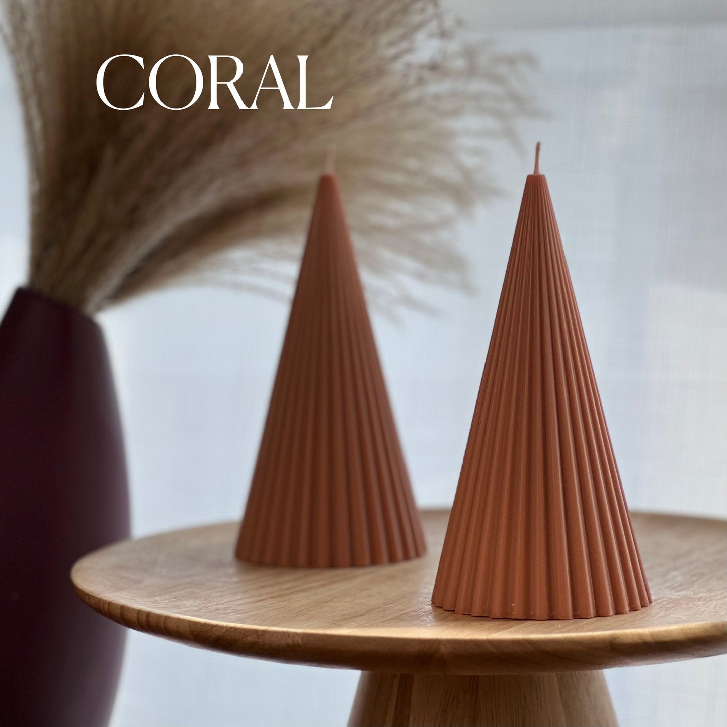 Ribbed Cone Candles