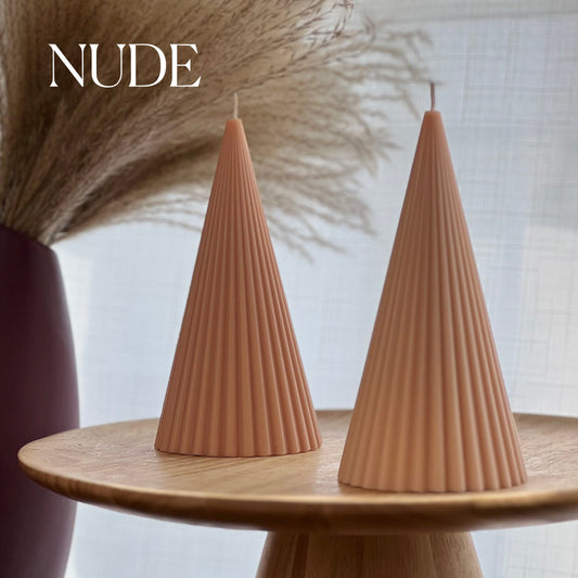 Ribbed Cone Candles