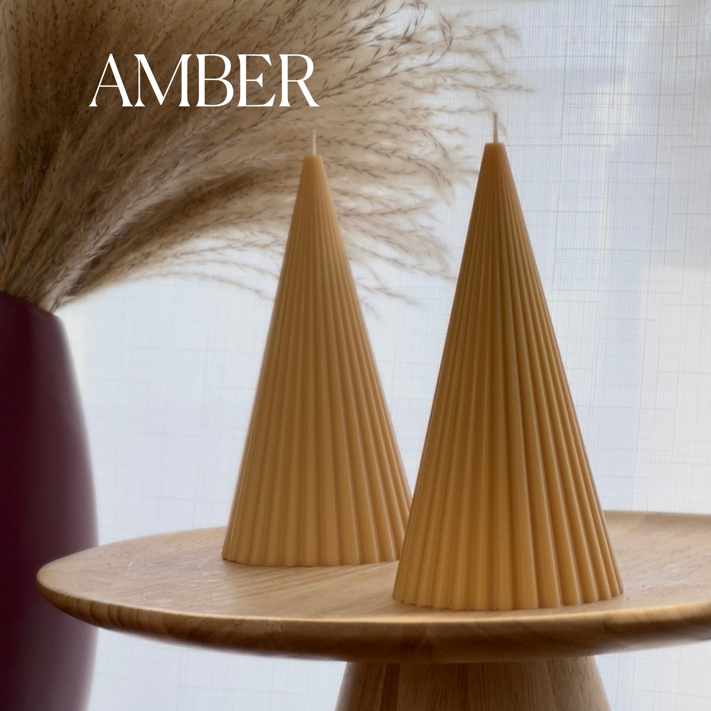 Ribbed Cone Candles
