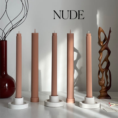 Bulk Ribbed Taper Candles