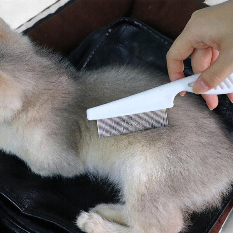 1Pc Large Fine Toothed Flea Flee Metal Nit Head Hair Lice Comb With Handle