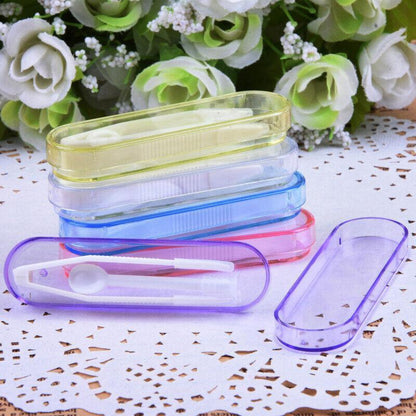 Contact Lens Tweezers Stick Inserter Remover Tool Kit Tip Storage Case Box Set