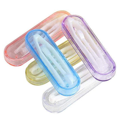 Contact Lens Tweezers Stick Inserter Remover Tool Kit Tip Storage Case Box Set