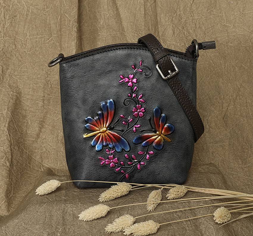 Leather Small Cross Body Bags For Women Mini Iphone Purse