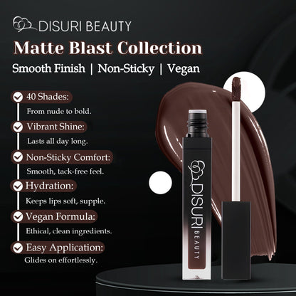 DISURI Beauty Liquid Lipstick - Midnight Mocha