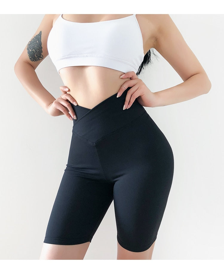 Sexy Scrunch Sport Gym Long Shorts Women Quick Dry