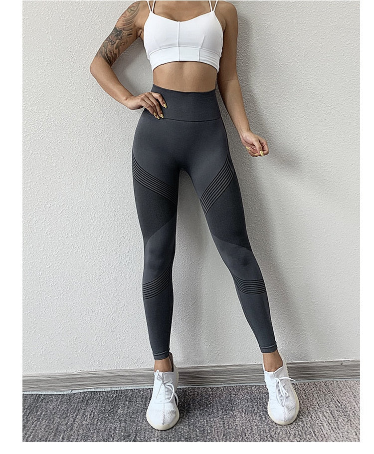 Women Fitness Gym Pants Train Energy Seamless Leggings Sports Running Tight