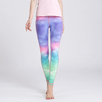 Fast Dry Women Yoga Pants Workout Print Gym Leggings