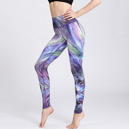 Fast Dry Women Yoga Pants Workout Print Gym Leggings