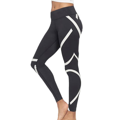 Leggings Sport Women Fitness Splice Skinny Workout Gym Leggings Fitness Sports Cropped Pants Stripped Athletic Gym Leggings #20