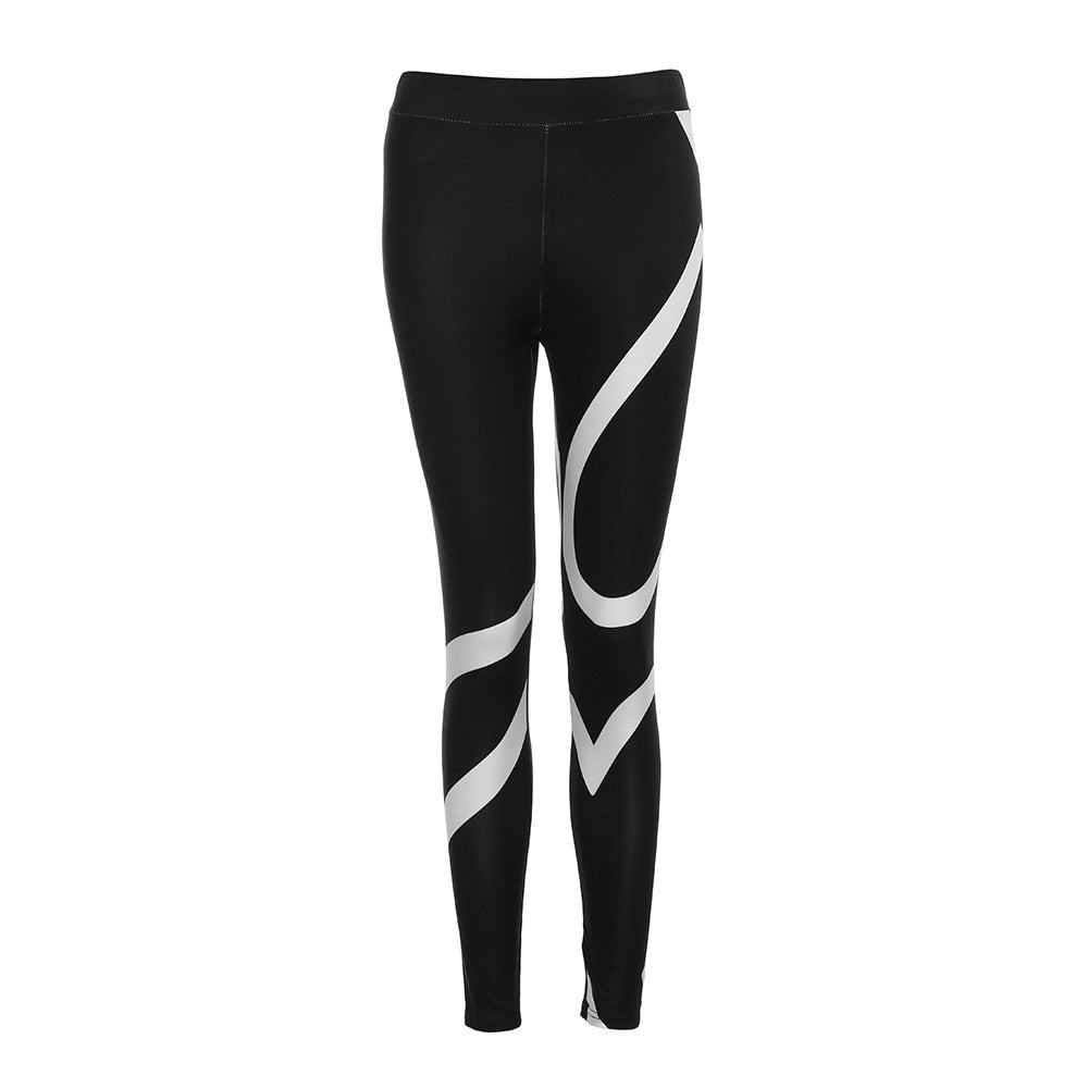 Leggings Sport Women Fitness Splice Skinny Workout Gym Leggings Fitness Sports Cropped Pants Stripped Athletic Gym Leggings #20