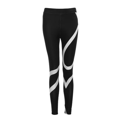 Leggings Sport Women Fitness Splice Skinny Workout Gym Leggings Fitness Sports Cropped Pants Stripped Athletic Gym Leggings #20