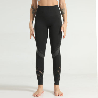 Hollow Out Fitness Gym Leggings Women Seamless Energy Tights Workout Running Activewear Yoga Pants Sport Trainning Wear