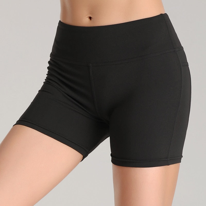 High Waist Sport Gym Yoga Shorts Women Quick Dry Workout Biker Shorts Fitness  Running Tights Seamless Trousers