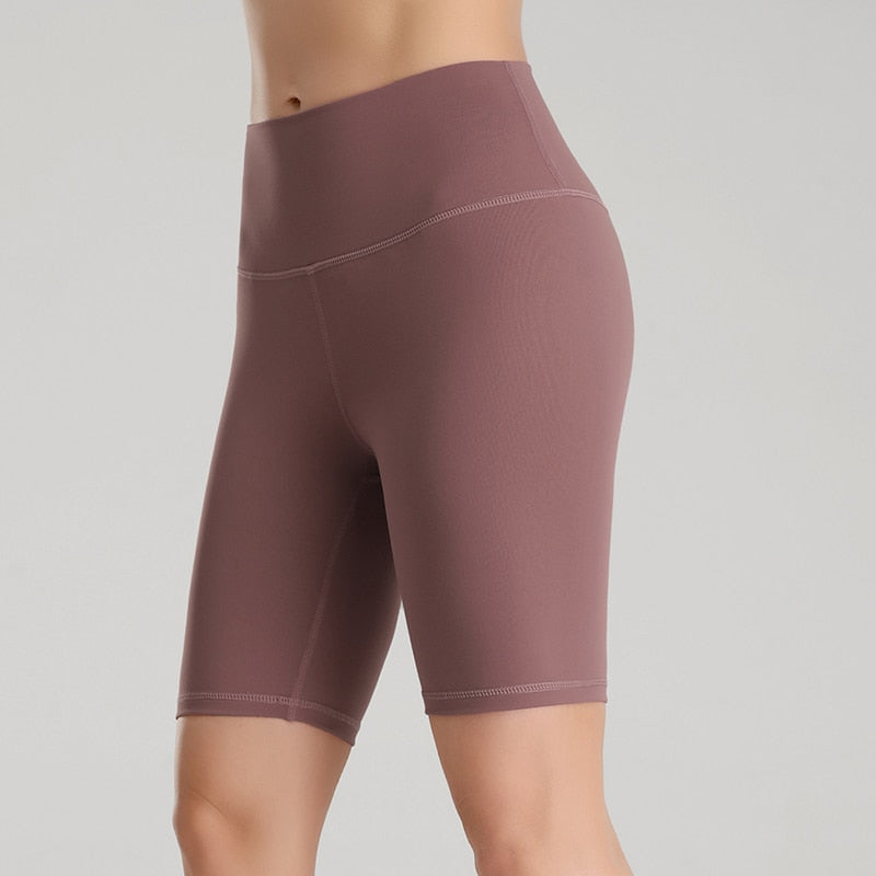 High Waist Sport Gym Yoga Shorts Women Quick Dry Workout Biker Shorts Fitness  Running Tights Seamless Trousers