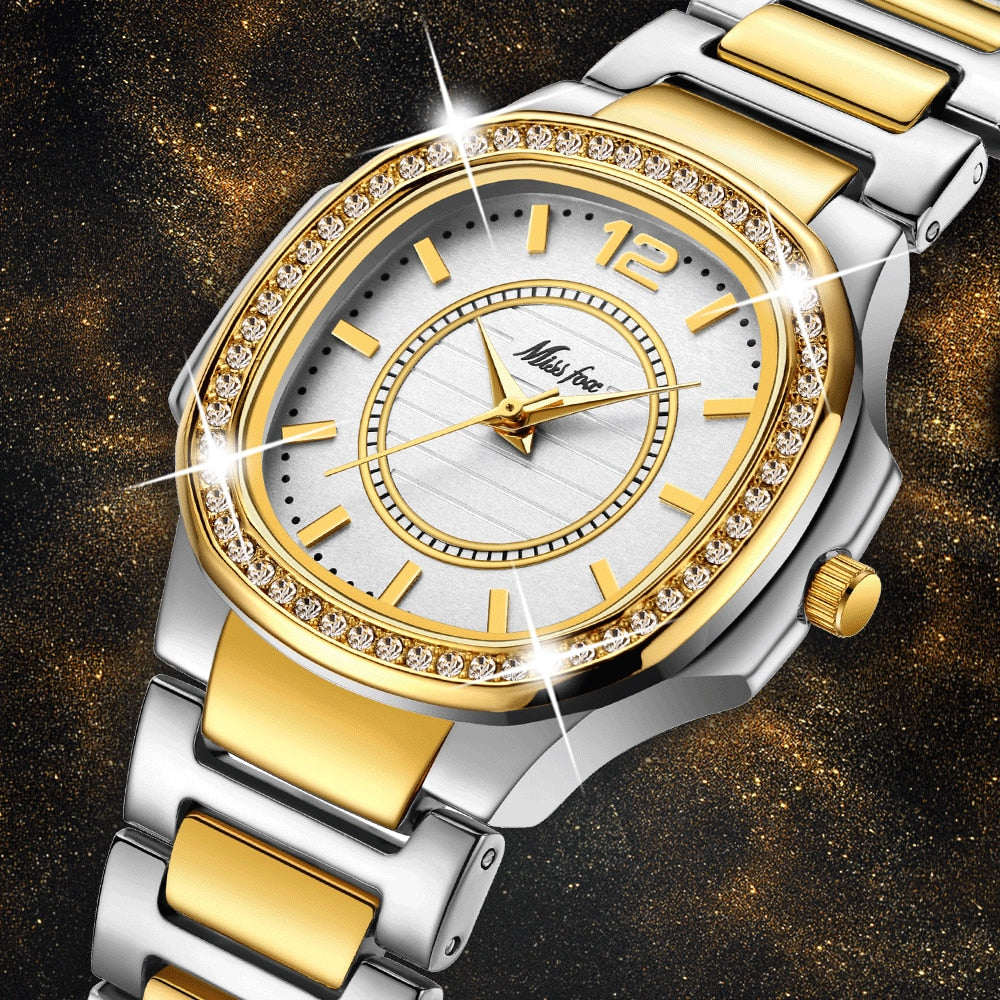 Women Watches Women Fashion Watch  Geneva Designer Ladies Watch Luxury Brand Diamond Quartz Gold Wrist Watch Gifts For Women