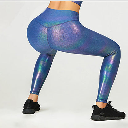GOLD STAMPING Stretchy Fitness Workout Gym Leggings Women
