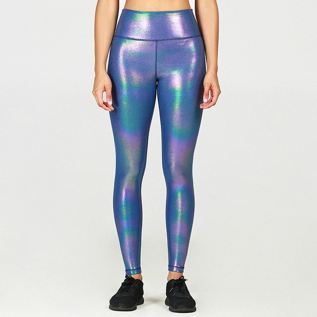 GOLD STAMPING Stretchy Fitness Workout Gym Leggings Women