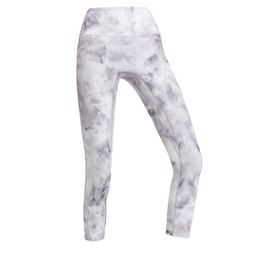 Tie Dye NO FRONT SEAM Sport Gym Yoga Capri Leggings Women