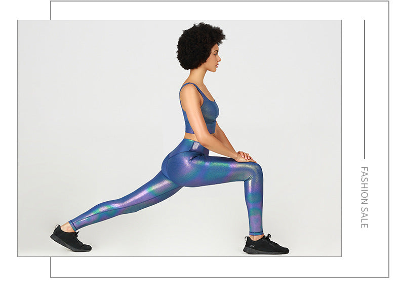 GOLD STAMPING Stretchy Fitness Workout Gym Leggings Women